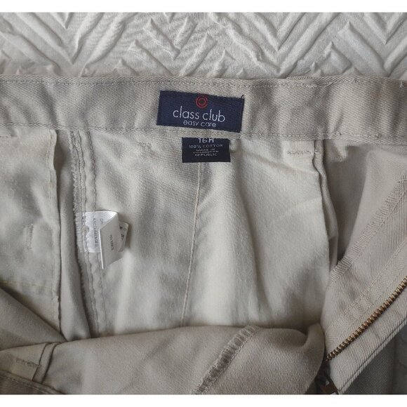 Bundle: Class Club Boys Khaki Navy Casual & Dress Pants Size 16 (h) Husky ~ EXC - Picture 9 of 10